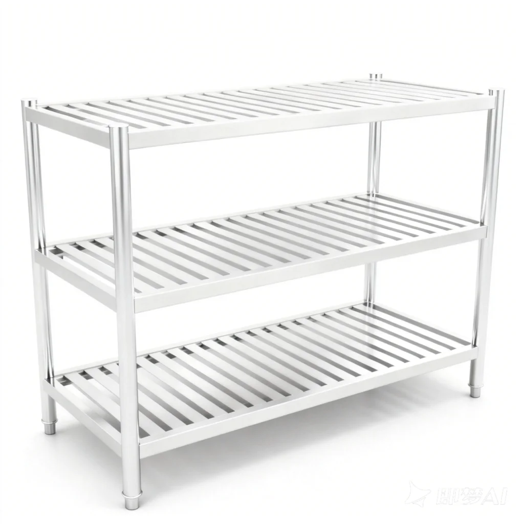 Three-tier slatted rack