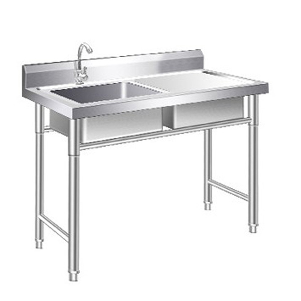 Single-bowl sink with countertop