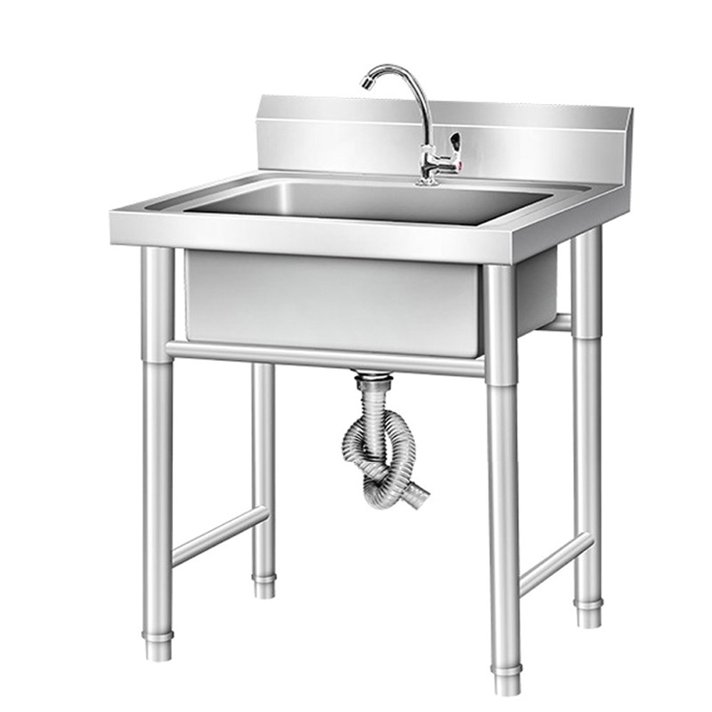 Single-bowl stainless steel sink