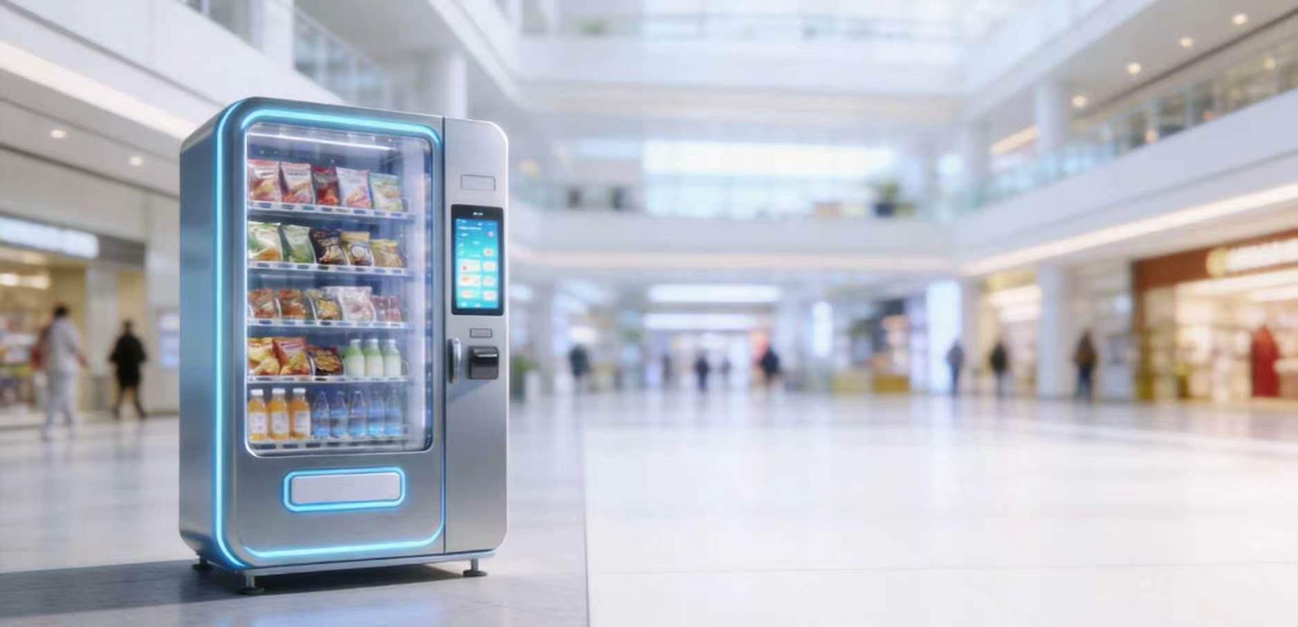 Vending machine in a modern shopping center