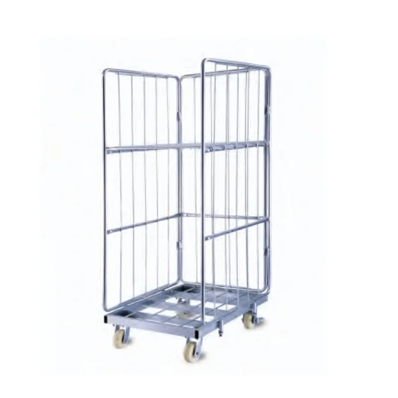 Commercial roll container trolley