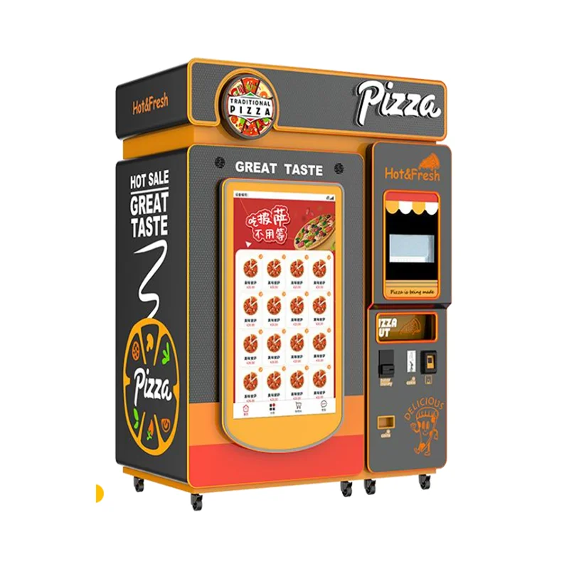 Automated pizza vending machine