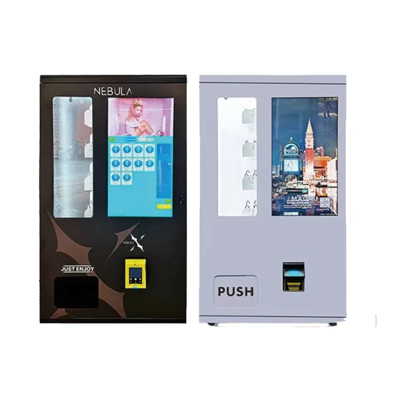 Wall-mounted vending machine with touchscreen